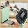 thumbnail image 5 of Toaster 2 Slice, Stainless Steel Bread Toaster with Colorful LCD Display, 7 Bread Shade Settings, 900W, Mint, 5 of 7