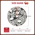 thumbnail image 3 of Daiia Skull and palm leaves Drawing Merry Christmas Tree Skirt , Xmas Large Lace-up Tree Skirt, Santa Snowflakes Rustic Home Decorations New Year Party Farmhouse Decor-48", 3 of 7