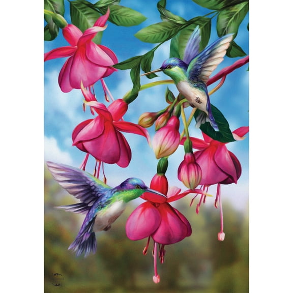 Briarwood Lane Spring Garden Flag 12x18 For Outdoor Flight of the Hummingbirds For Spring Garden Flag Flags For Outside