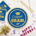thumbnail image 4 of 2025 Graduation Tableware Set Blue Gold Graduation Plates And Napkins Class Of 2025 Disposable Dinnerware For College High School Congrats Graduation, 4 of 6