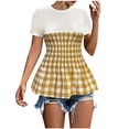 thumbnail image 1 of Birdeem Blouses pour Femmes, Chandail Décontracté à Imprimé Floral, Col Rond, Manches Courtes, 1 of 9