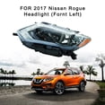 thumbnail image 3 of HOUGEET Fit for 2017-2019 Nissan Rogue Halogen Headlight Headlamp W/O Bulbs Left, 3 of 10