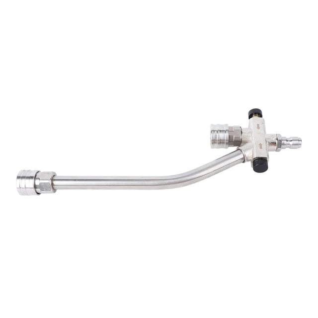 Foam Cannon Dual Connector Accessory, Foam Cannon Double Tip Switch Attachment Foam Cannon Extension Wand Dual Connector 1/4in Stainless Steel for Car Washing