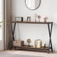 thumbnail image 2 of 41.3 - pulgada narrow gray industrial consola mesa con metal frame y almacenamiento estante para entrada, hallway, sala de estar y dormitorio, 2 of 8