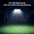 thumbnail image 5 of DAYBETTER Solar Outdoor Lights,179 LED Motion Sensor Outdoor Lights,3 Adjustable Heads Security Lights,IP65 Waterproof,270°Wide Angle Flood Wall Light with 3 Modes for Porch,Yard,2 Pack, 5 of 6