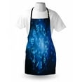 thumbnail image 3 of Astrology Apron Abstract Horoscope Wheel with Signs Aquarius Lion Taurus Libra, Unisex Kitchen Bib Apron with Adjustable Neck for Cooking Baking Gardening, Navy Blue White and Sky Blue, by Ambesonne, 3 of 3