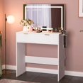 thumbnail image 3 of QinaQin Dressing Table, Led Light Mirror, Three Color Modes, Two Drawers, USB Port for Bedrooms, Girls, and Women, 3 of 7