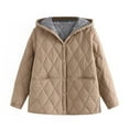 thumbnail image 4 of Patlollav Womens Warm Pocket Coat Turn Down Collar Long Jacket Winter Down Parkas, 4 of 6