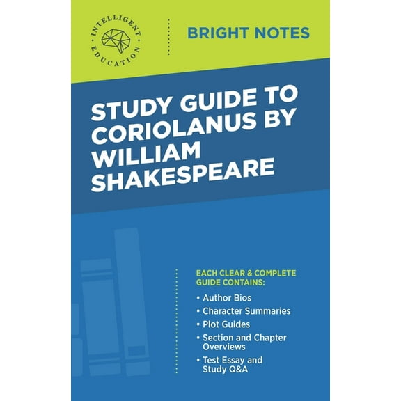 Bright Notes Study Guide to Coriolanus by William Shakespeare, (Paperback)