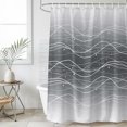 thumbnail image 4 of White Gray Ombre Bathroom Shower Curtains with 12 Hooks Polyester Waterproof Shower Curtain for Stalls and Bathtubs Modern Abstract Striped Polka Dots Decorative Bathroom Privacy Curtain 72x72 Inches, 4 of 9