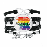 Power Differentiation Identity Rainbow Equality Bracelet Love Accessory Twisted Leather Knitting Rope Wristband