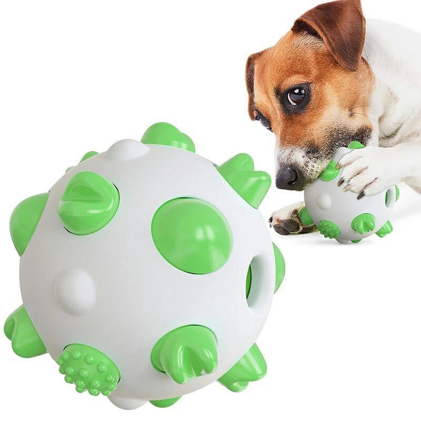 Pet Dog Toy Interactive Chew Toy Non Toxic Bite Resistant Rubber Ball - Yellow