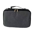 thumbnail image 3 of Organizador de Gafas Funda Portátil para Lentes Estuche con Asa Compartimentos Separados Forro Suave Protección Ligera de Poliéster Adecuado para Cole Gris, 3 of 8