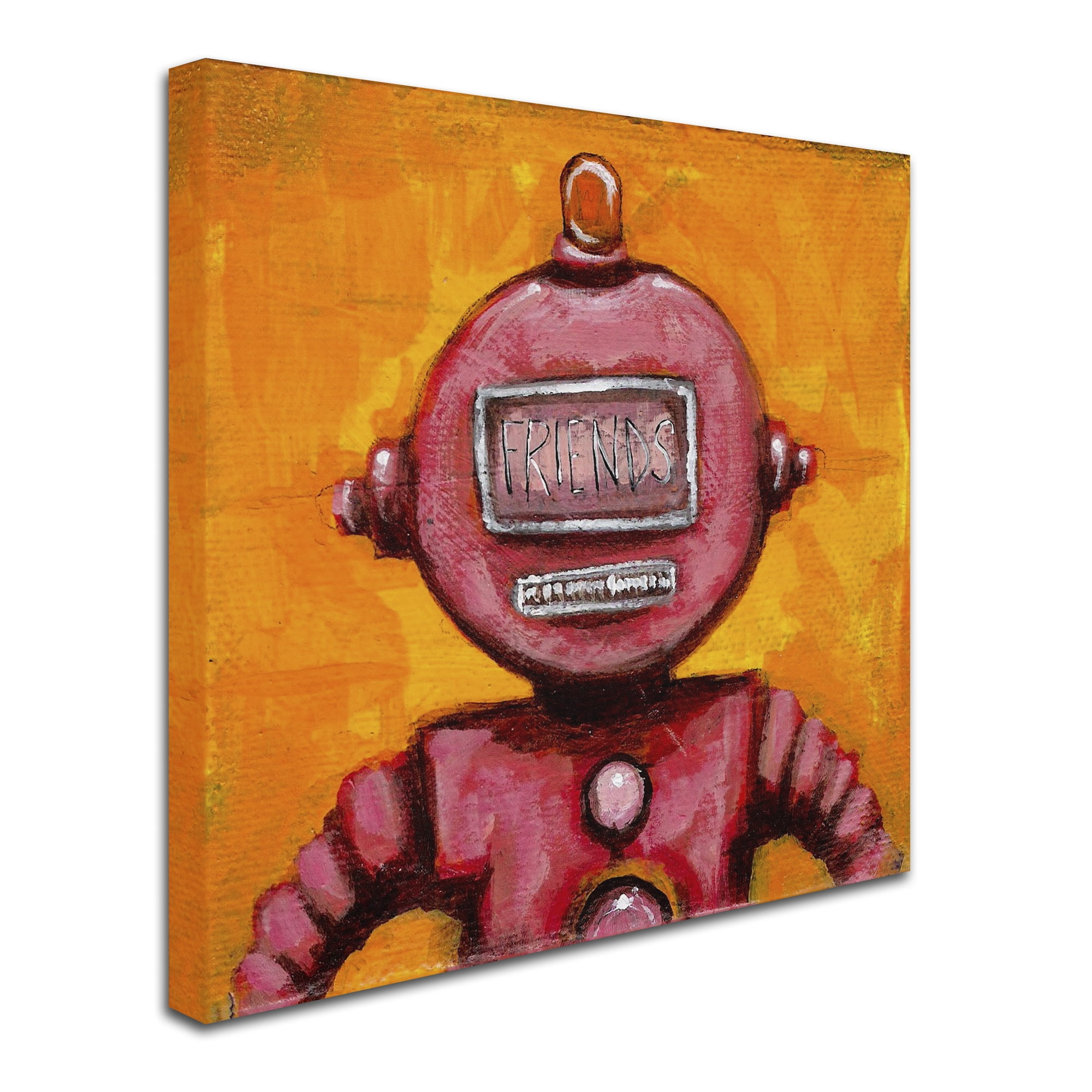 Craig Snodgrass 'Weebot-Friends' Huge Canvas Art 35 x 35