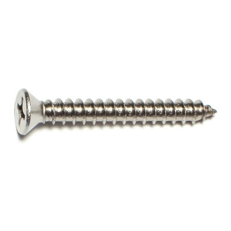 

#14 x 2 18-8 Stainless Steel Phillips Flat Head Sheet Metal Screws SMSFSS-289