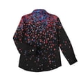 thumbnail image 4 of Ounisa American Flag Shirts Women 250th Anniversary USA Long Sleeve Button Down Blouse Stars & Stripes Print Patriotic Tops, 4 of 5