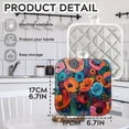 thumbnail image 2 of Bahomeck Heat Resistant Hot Pads 4 Pack Vibrant And Colorful Painting Of Poppies Square Pot Holder For Kitchen Cooking Oven And Bbq Grill With Hanging Loop Potholder Machine Washable, 2 of 5