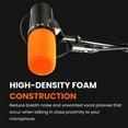 thumbnail image 3 of High-Density Foam Mic Covers, Replacement Windscreen for Shure SM7 Microphones – Orange Microphone Cover, Reduces Plosives & Breath Noise with Snap-On Design by Auray, 3 of 8