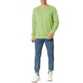thumbnail image 2 of MODA NOVA Big & Tall Men's Casual Long Sleeve Round Neck Pullover Sweatshirt Green M, 2 of 5