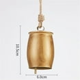 thumbnail image 2 of PONPRNGY 1Pc Vintage Rustic Lucky Tin Metal Cow Bells, Christmas Décor, Cylinder Bells on Jute Rope, 2 of 3