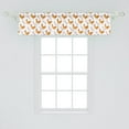 thumbnail image 2 of Ambesonne Hen Window Valance, Doodle Chickens and Branches, 54" X 12", Orange Dark Pink, 2 of 3