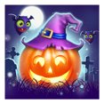 thumbnail image 3 of Cuadros Decorativos Kit de dibujo de diamantes de imitación de calabaza de Halloween de forma redonda de taladro completo DIY 5D Ehuebsd Nuevos Originales, 3 of 9