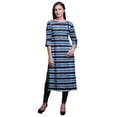 thumbnail image 1 of Bimba Kurtis Droits Imprimés pour Femmes Kurta à Manches 3/4 Tunique d'Été Robe, 1 of 6