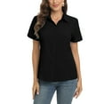thumbnail image 5 of WBQ Women's Button Down Short Sleeve Work Office Shirt Lapel Short Sleeve Dressy Shirt Plus Size Casual Business Blouse Formal Casual Shirt Blouse School Uniform, S-5XL, 5 of 8