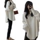 thumbnail image 5 of Suéteres de punto para mujer, Jersey francés de gama alta, holgado, de longitud media, estilo perezoso, otoño e invierno, 2024, 5 of 5