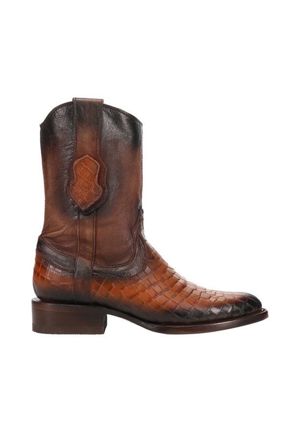 Mens Winston  Round Toe Cowboy  Mid Calf Boots
