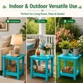 thumbnail image 6 of Y&M Outdoor Side Table, HDPE Patio End Table for Adirondack Chair, Weather Resistant Small Accent Table, Navy Blue, 2 Pack, 6 of 6