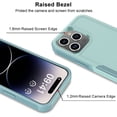 thumbnail image 3 of Apple iphone 15 Pro Phone Case with Tempered Glass Screen Protector, eBizWare Shockproof Case Cover for iphone 15 Pro, Heavy Duty Armor Full Body Protective Case - Mint Green, 3 of 8