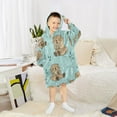 thumbnail image 6 of Wearable Blanket with Sleeves and Pocket Oversized Hooded Sweatshirt 3-14 YR Cute Otter Pattern S, 6 of 7