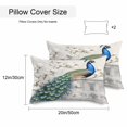 thumbnail image 2 of Luxury Peacock Outdoor Pillow Covers 20x12 Inch Lumbar Pillow Covers Set of 2 Waterproof Decorative Throw Pillow Cases Watercolor Vintage Floral Attic Cushion Covers for Patio Furniture Garden Couch, 2 of 8