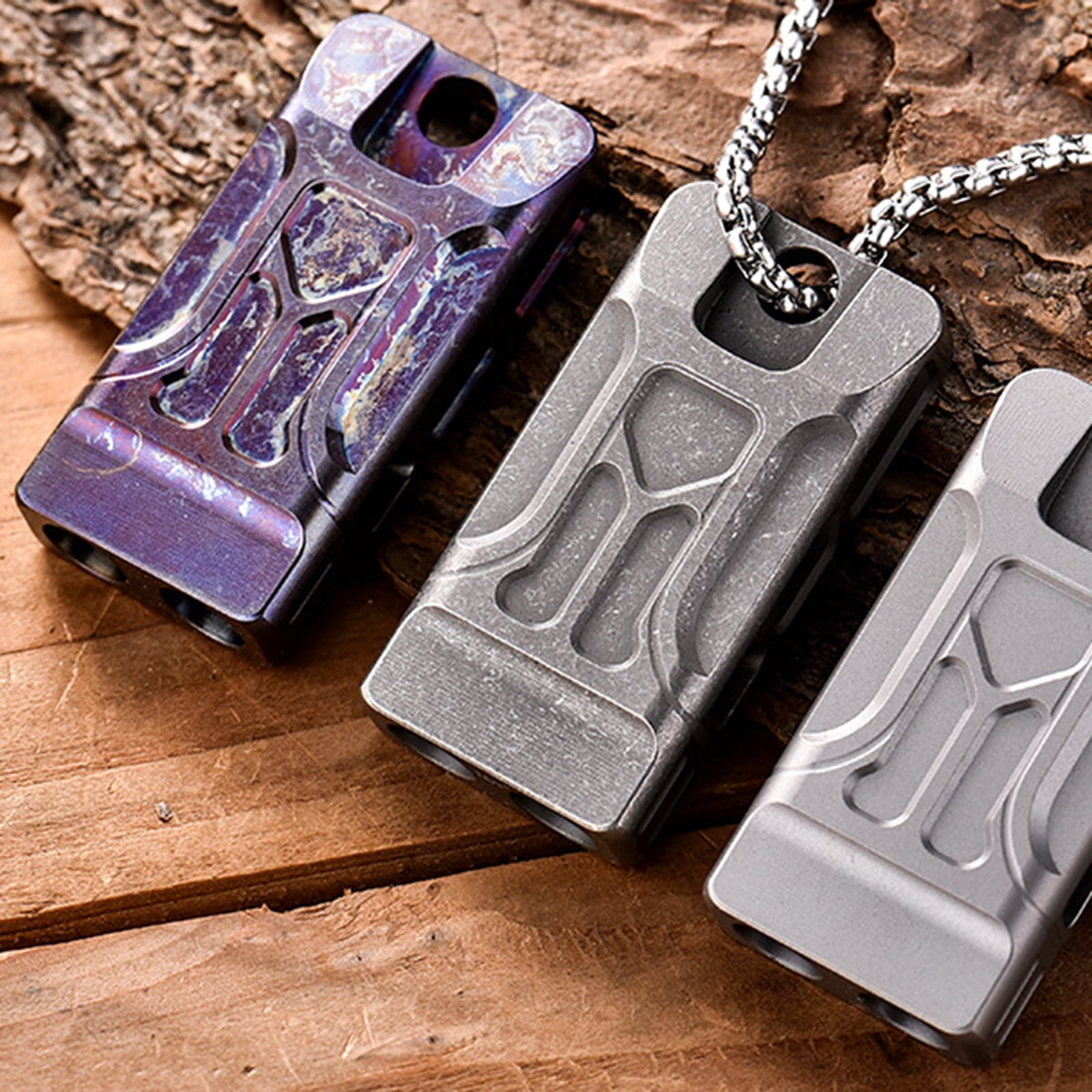 Safety Survival Double Tube Whistle Hikings Camping Training Outdoor Sports Alloys Keyring Whistle