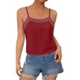 thumbnail image 2 of YVNAURA Womens Double Lined Tank Tops Square Neck Sleeveless Cami Basic Summer T Shirts Double Layer Not See Through Y2K Night Out Trendy 2026, Red,XXL, 2 of 5