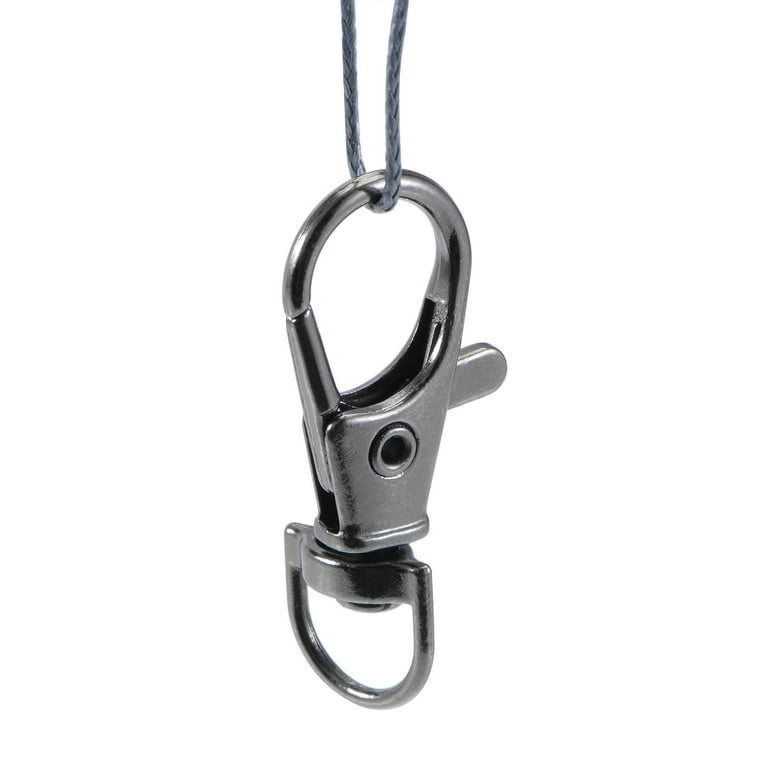 Uxcell Swivel Lanyard Snap Hook for DIY Keychains | Harfington, Black / 35mm / 20pcs