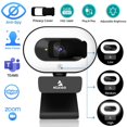 thumbnail image 2 of NexiGo StreamCam N930E, cámara web 1080P con anillo de luz y cubierta de privacidad, enfoque automático, plug and play, cámara web para aprendizaje en línea, reuniones de Zoom y Skype Teams (renovada), 2 of 5