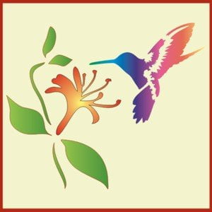 Hummingbird Stencil - Forest Mountain Woodland Wildlife African Wild Animal DIY Template Reusable Laser Cut Mylar Template for Painting Home Decor DIY Crafts - The Artful Stencil