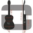 thumbnail image 6 of Crossrock 23" Deluxe Portable Concert Ukulele Hard Case Fiberglass with Backpack Strap, 6 of 6