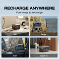 thumbnail image 5 of EF EcoFlow Portable Power Station RIVER 2 240,243wh LiFePO4 Battery/1 Hour Fast Charging, 600W Output Solar Generator (Solar Panel Optional) for Outdoor Camping,Home Use,RV,Walmart Exclusive, 5 of 9