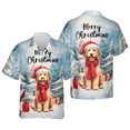thumbnail image 3 of Merry Christmas Goldendoodle Enjoys Woofmas Winter Xmas Holiday Hawaiian Shirt Breathable Summer Unisex Merch Doodle Dog Lover Gifts Idea - 02022, 3 of 6