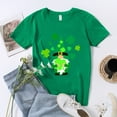 thumbnail image 4 of Puntoco Mujer Casual Cuello Redondo St. Patrick'S Day Impreso Camiseta Suelta Manga Corta Tops Blusa Puntoco Puntoco-1347, 4 of 5