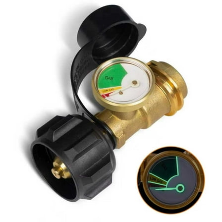 Propane Tank Gauge, Propane Level Indicator for 5-40LB Tanks, Perfect for Camper, Propane Heater, Fire Pit, Gas Grill and More