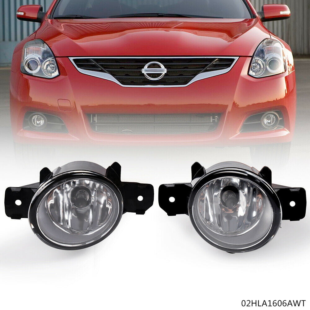 Clear Lens Fog Light Assembly Pair Fits 2007-2009 Nissan Altima Sedan/Coupe 