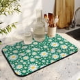 thumbnail image 3 of Washable Rubber Daisy Cute Floral Dish Drying Mats for Kitchen Counter Home Large Coffee Bar Pad Accessories and Decor for Utensils Stemware 19.5''x12'', 3 of 7