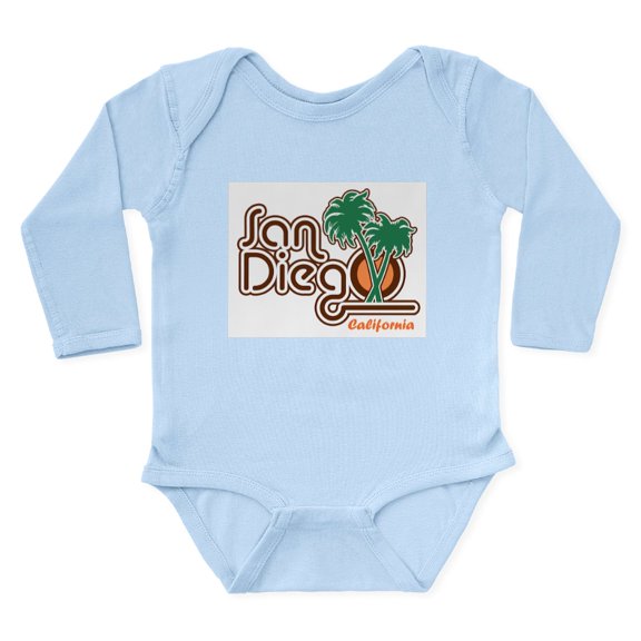 CafePress - San Diego CA Long Sleeve Infant Bodysuit - Long Sleeve Cotton Baby Bodysuit
