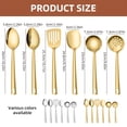 thumbnail image 7 of Stainless Steel Kitchen Utensil Set 6pcs Gold-Plated Long Metal Cooking Utensil Gadgets with Spatula, Ladle, Spoon, Skimmer(Silver), 7 of 7
