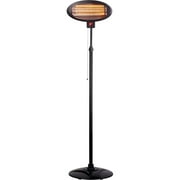 LifeSmart Infrared Quartz Patio Heater with Extendable Pole Stand and Remote Control | LED Display | 3 Heat Settings | 24H Timer | Outdoor Supplemental Heating for Patio, Porch, Backyard | YP-1500L