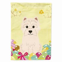 Caroline's Treasures BB6042GF Easter Eggs Westie Flag Garden Size , Small, multicolor